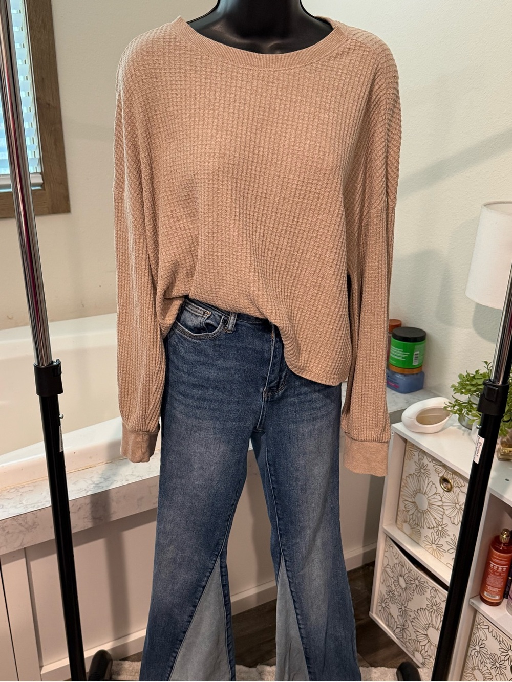 Z Supply Oversized Waffle Knit Top – Size Large